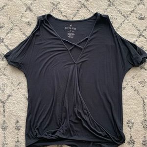 American Eagle Cold Shoulder Tee